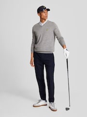 Lyle & Scott Grey Golf V-Neck Pull-Over Jumper - Image 4 of 5