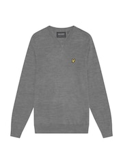 Lyle & Scott Grey Golf V-Neck Pull-Over Jumper - Image 5 of 5