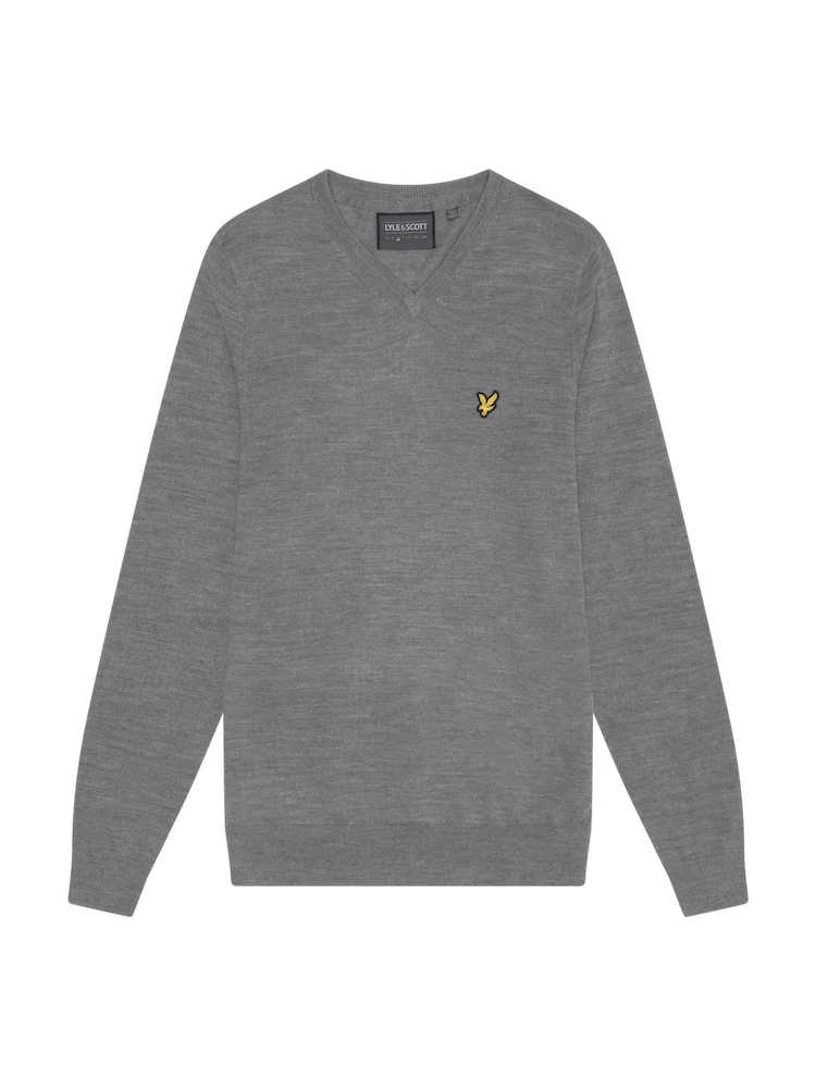 Lyle & Scott Grey Golf V-Neck Pull-Over Jumper - Image 5 of 5