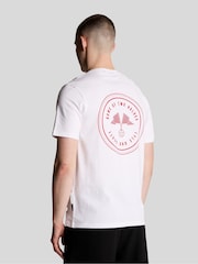 Lyle & Scott White 100% Cotton Game of Two Halves Graphic T-Shirt - Image 3 of 4