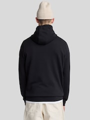Lyle & Scott Black 100% Cotton Superfine Pullover Hoodie - Image 3 of 5