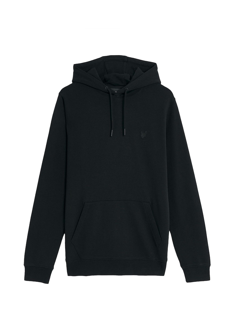 Lyle & Scott Black 100% Cotton Superfine Pullover Hoodie - Image 5 of 5