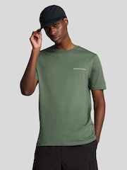 Lyle & Scott Green 100% Cotton Embroidered T-Shirt - Image 1 of 5