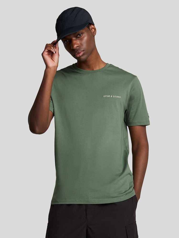 Lyle & Scott Green 100% Cotton Embroidered T-Shirt - Image 1 of 5