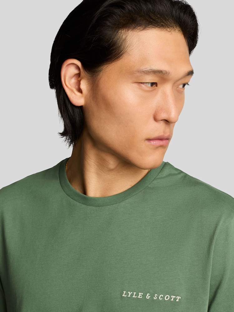 Lyle & Scott Green 100% Cotton Embroidered T-Shirt - Image 2 of 5