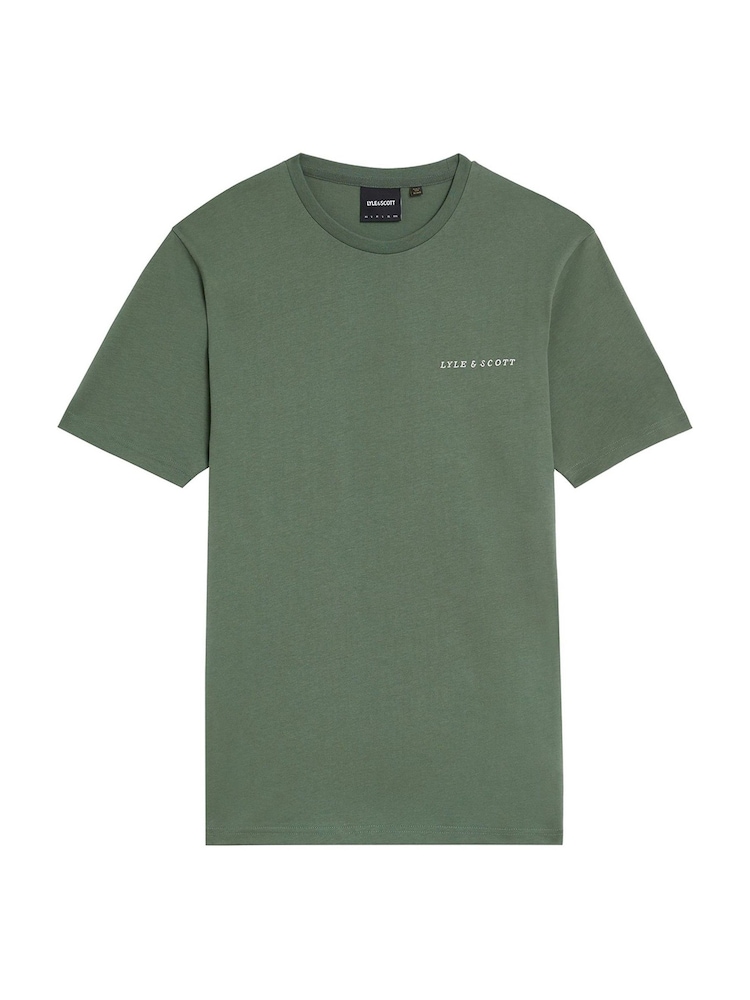 Lyle & Scott Green 100% Cotton Embroidered T-Shirt - Image 5 of 5