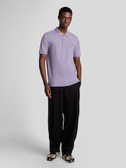 أرجواني - قميص بولو سادة من Lyle & Scott - صورة 2 من 5