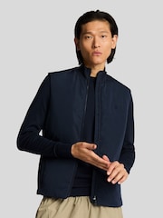 Lyle & Scott Blue Tonal Hybrid Gilet - Image 1 of 5