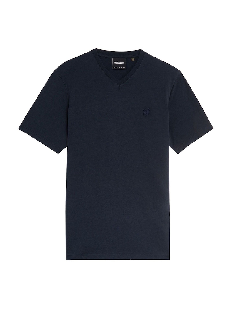 Lyle & Scott 100% Cotton Superfine V Neck T-Shirt - Imagen 5 de 5