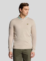 Lyle & Scott Cream Golf V-Neck Pull-Over Jumper - Image 1 of 5