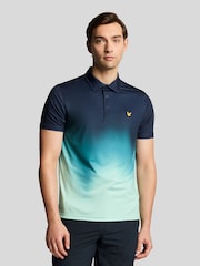 Lyle & Scott Blue Gradient Polo Shirt - Image 1 of 5