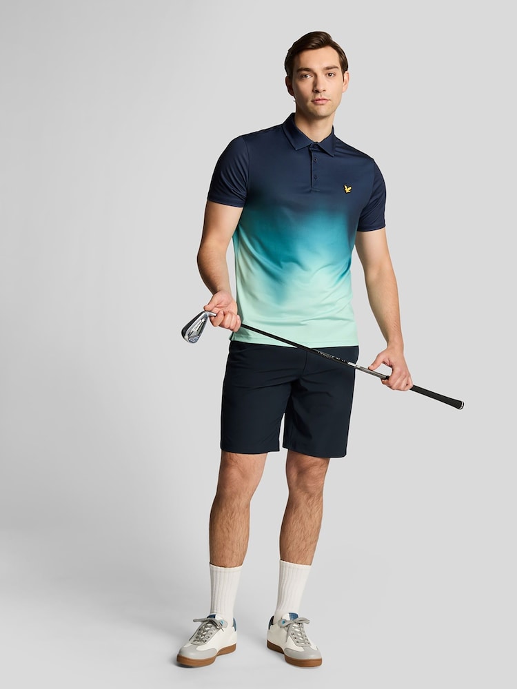 Lyle & Scott Blue Gradient Polo Shirt - Image 2 of 5