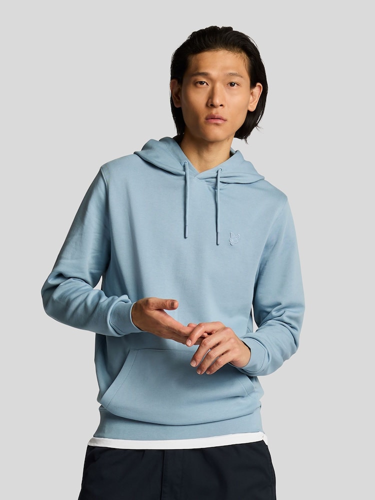 Lyle & Scott Blue 100% Cotton Superfine Pullover Hoodie - Image 1 of 5
