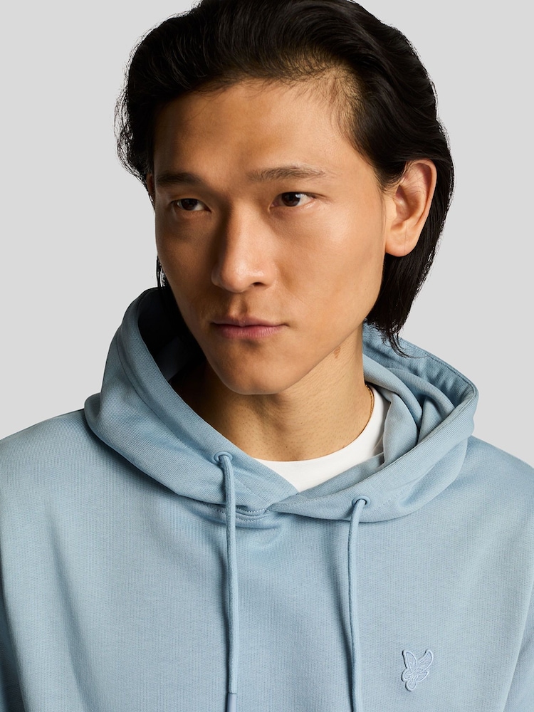 Lyle & Scott Blue 100% Cotton Superfine Pullover Hoodie - Image 2 of 5 Lyle & Scott Blue 100% Cotton Superfine Pullover Hoodie - Image 2 of 5