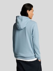 Lyle & Scott Blue 100% Cotton Superfine Pullover Hoodie - Image 3 of 5