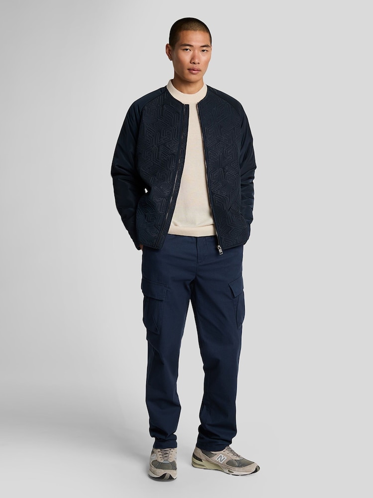 Lyle & Scott Blue Stretch Ripstop Pants - Image 1 of 5