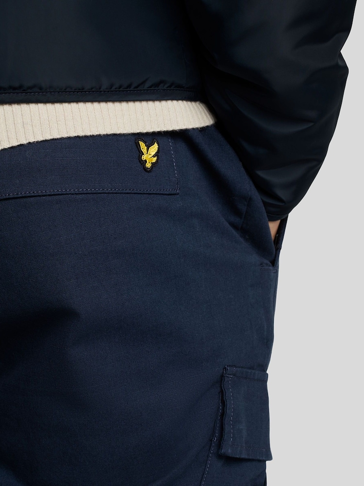 Lyle & Scott Blue Stretch Ripstop Pants - Image 3 of 5