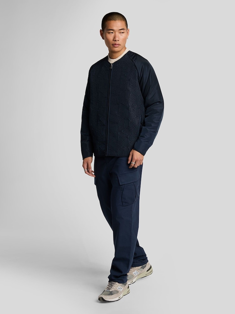 Lyle & Scott Blue Stretch Ripstop Pants - Image 4 of 5