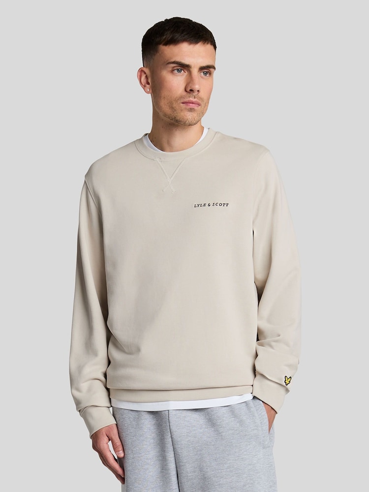 Lyle & Scott 100% bumbac brodat Guler rotund Hanorac - Image 1 of 5