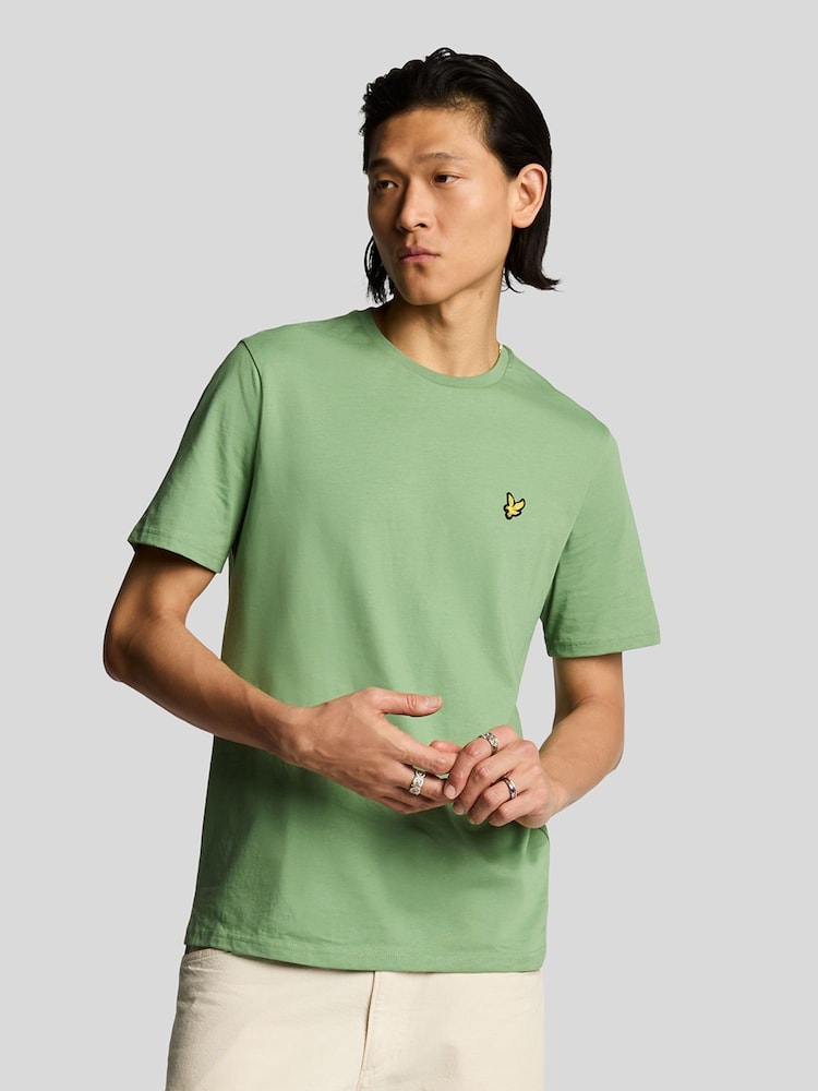 Lyle & Scott Green Cotton Plain T-Shirt - Image 1 of 5