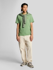Lyle & Scott Green Cotton Plain T-Shirt - Image 4 of 5
