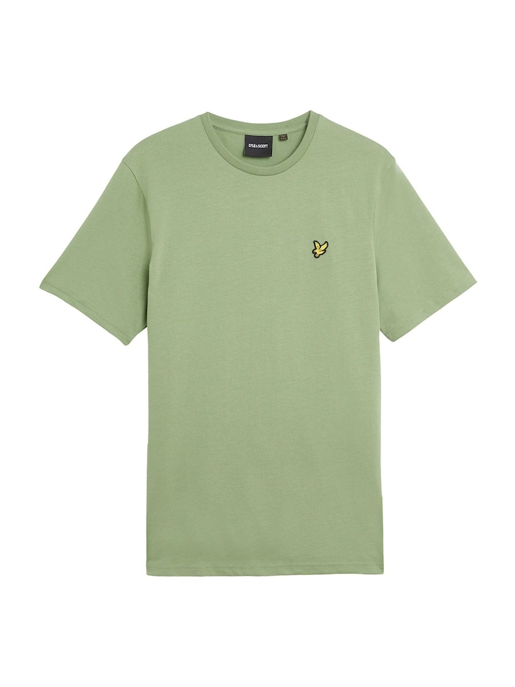 Lyle & Scott Green Cotton Plain T-Shirt - Image 5 of 5