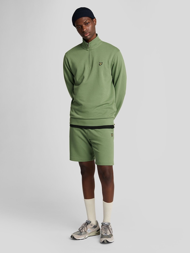 Lyle & Scott Green 100% Cotton Sweat Shorts - Image 4 of 5