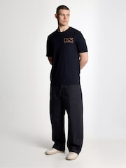 Lyle & Scott Blue 100% Cotton Polaroid Graphic T-Shirt - Image 2 of 5