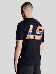 Lyle & Scott Blue 100% Cotton Polaroid Graphic T-Shirt - Image 3 of 5