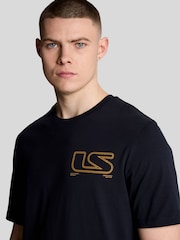 Lyle & Scott Blue 100% Cotton Polaroid Graphic T-Shirt - Image 4 of 5