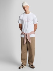 Lyle & Scott White 100% Cotton Established Heritage Graphic T-Shirt - Image 3 of 4