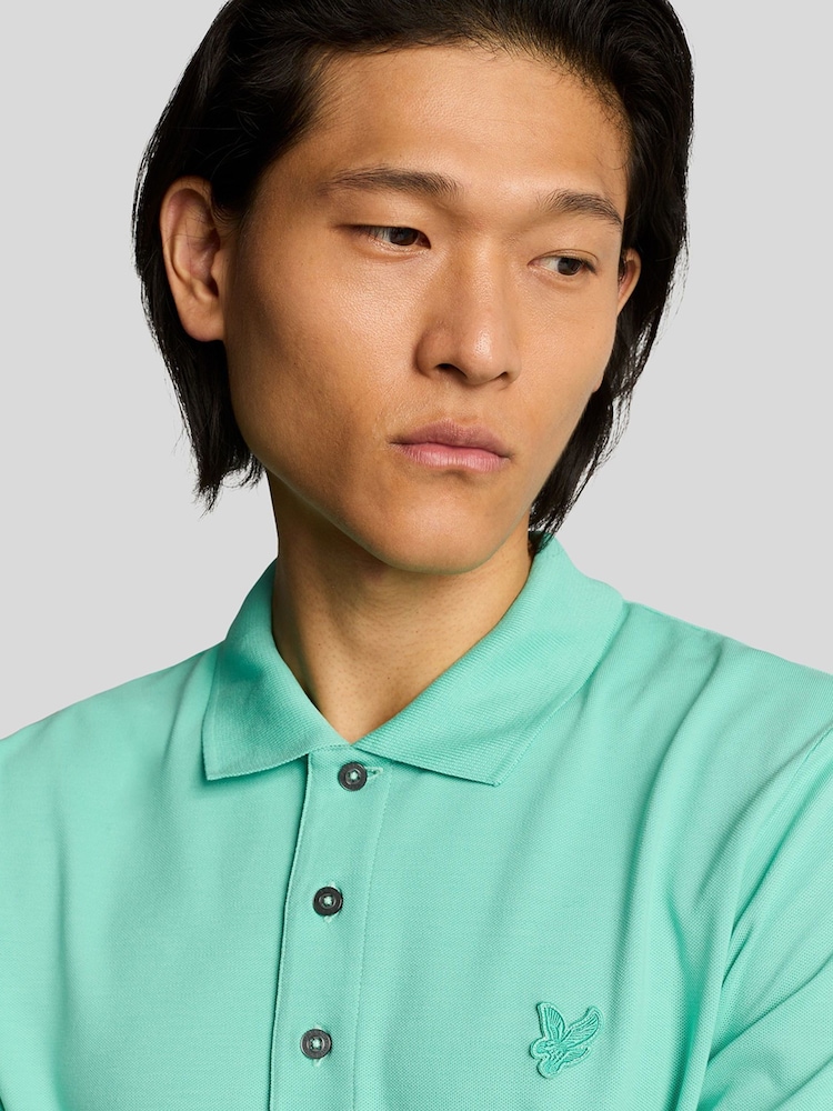 Lyle & Scott Green 100% Cotton Superfine Polo Shirt - Image 2 of 5