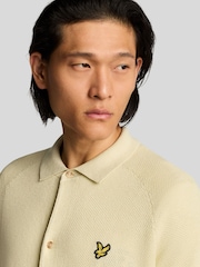 Lyle & Scott Yellow Linen Blend Knitted Shirt - Image 2 of 5