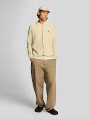 Lyle & Scott Yellow Linen Blend Knitted Shirt - Image 4 of 5