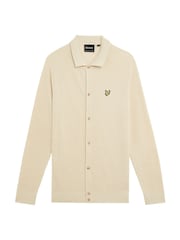 Lyle & Scott Yellow Linen Blend Knitted Shirt - Image 5 of 5