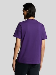 Lyle & Scott Purple 100% Cotton Plain T-Shirt - Image 3 of 5
