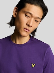 Lyle & Scott Purple 100% Cotton Plain T-Shirt - Image 4 of 5