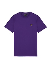 Lyle & Scott Purple 100% Cotton Plain T-Shirt - Image 5 of 5