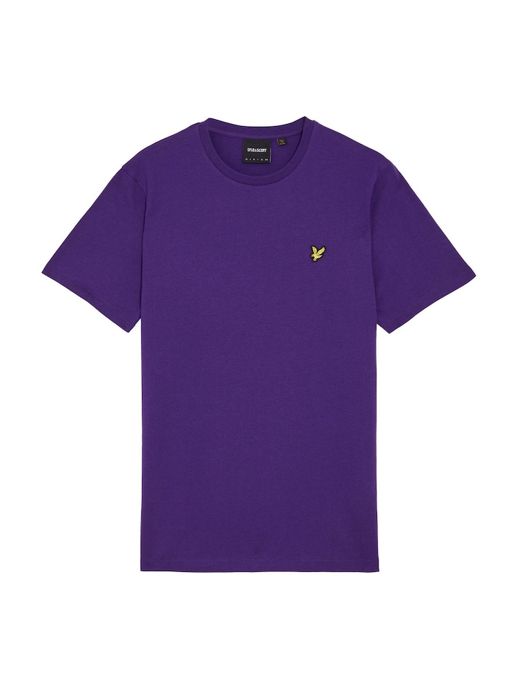 Lyle & Scott Purple 100% Cotton Plain T-Shirt - Image 5 of 5