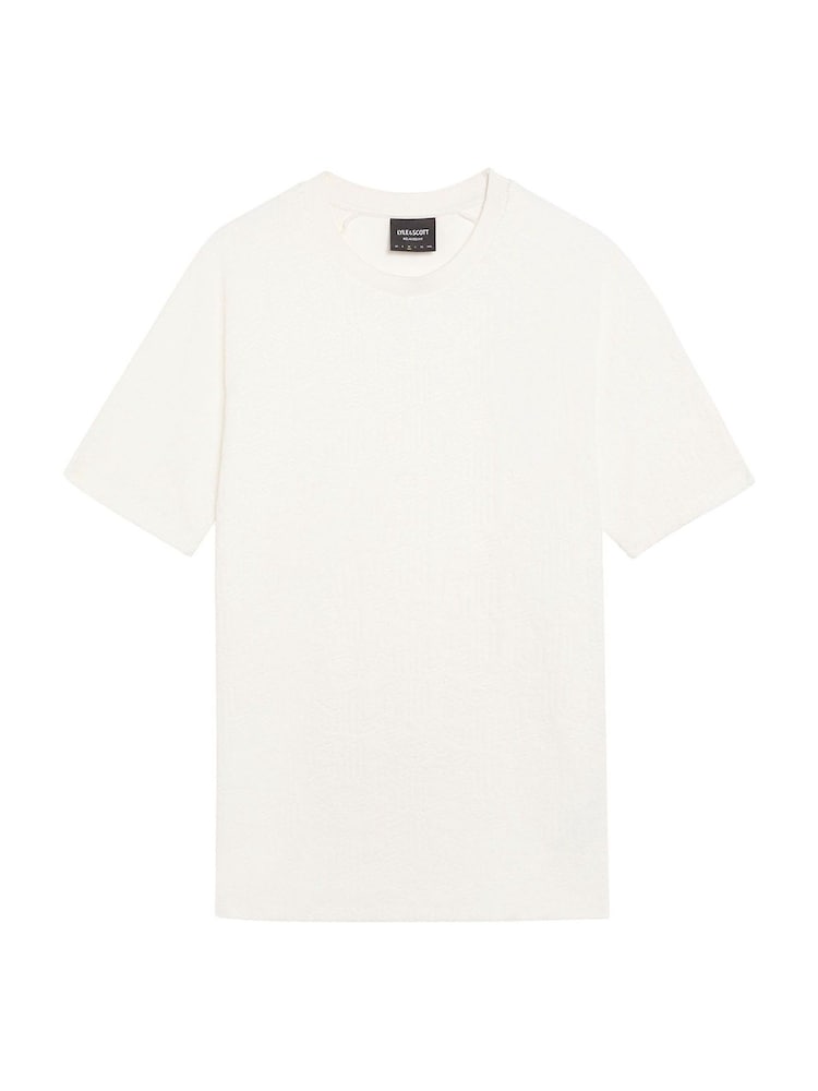 Lyle & Scott White Emblem Towelling T-Shirt - Image 5 of 5