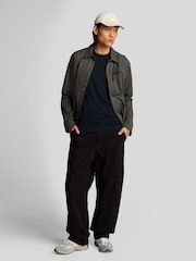 Lyle & Scott Blue 100% Cotton Tonal Superfine Crew Neck Jumper - Image 3 of 5