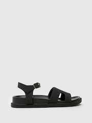 Schuh Tippi Footbed Black Sandals - Image 1 of 4