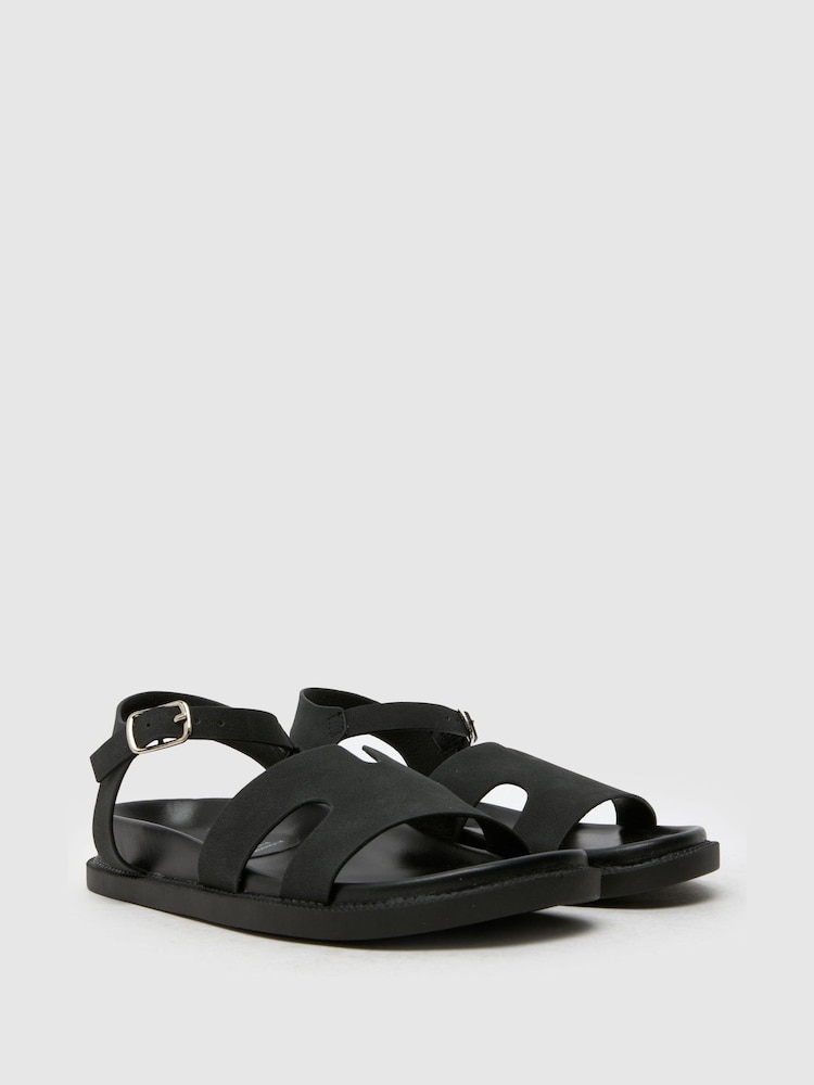 Schuh Tippi Footbed Black Sandals - Image 2 of 4