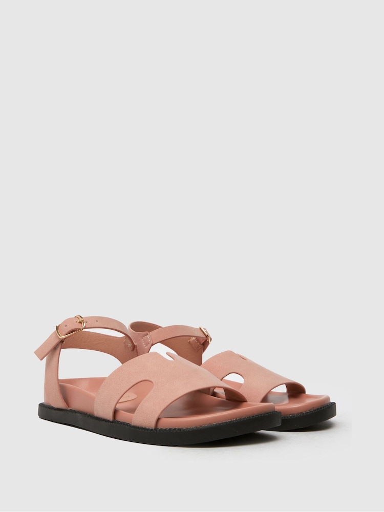 Schuh Tippi Footbed Black Sandals - Image 2 of 4