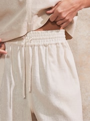 Ro&Zo White Linen Blend Trousers - Image 3 of 5
