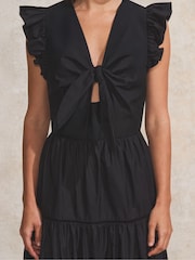 Ro&Zo Black 100% Cotton Poplin Tiered Dress - Image 3 of 3