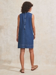 Ro&Zo Blue 100% Cotton Denim Shift Dress - Image 5 of 5