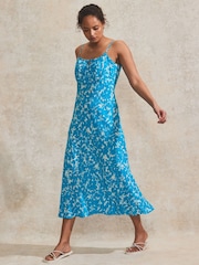 Ro&Zo Leaf Keyhole Cami Dress - Image 1 of 3