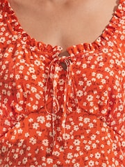 Ro&Zo Red Ditsy Empire Seam Top - Image 3 of 3