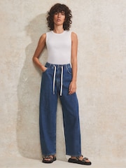 Ro&Zo Blue Denim Drawstring Waist Jeans - Image 1 of 5